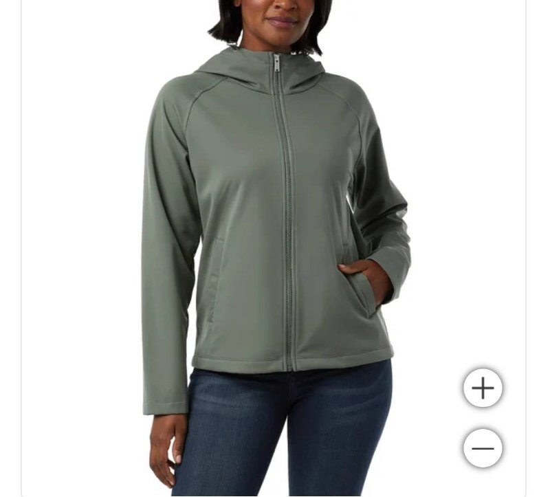 [USW] 32 DEGREE GREEN WOMEN'S SOFTSHELL JACKET, 1880045-GREEN (UZZ151)