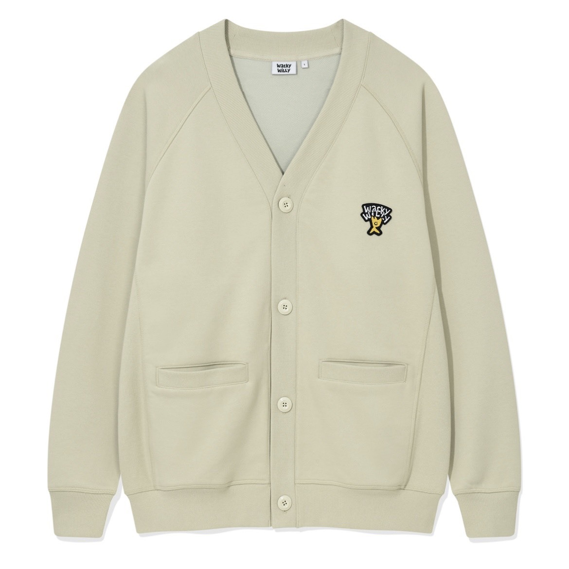 韓國 Wacky Willy 小飛人 刺繡V領針織開衫