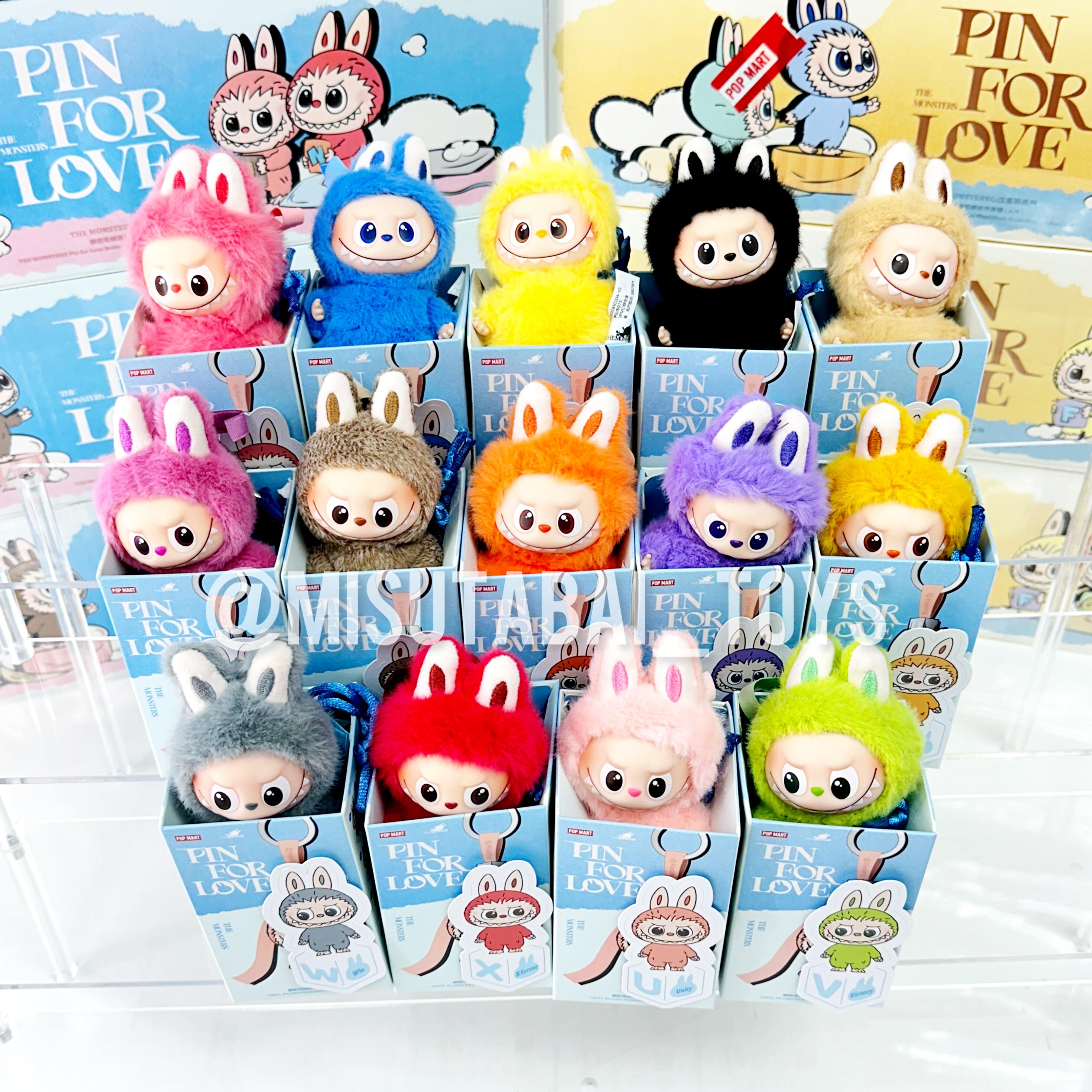 THE MONSTERS Pin for Love Series-Vinyl Plush Pendant Blind Box (N-Z) ( POPMART )