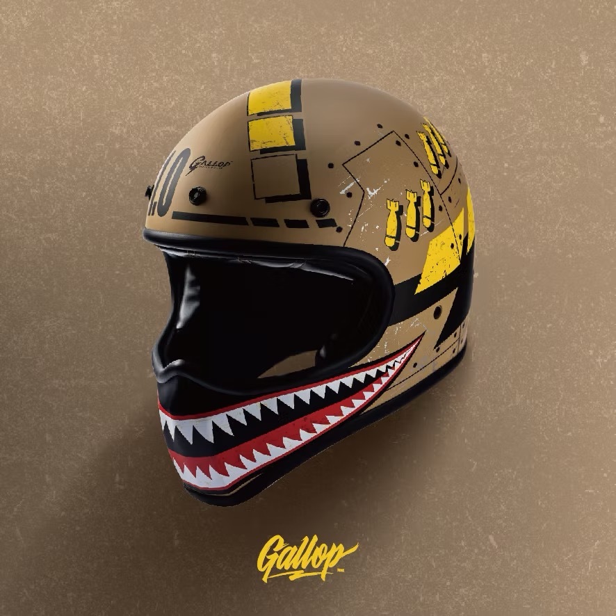 Gallop M1王牌 【消光沙色黃】山車帽