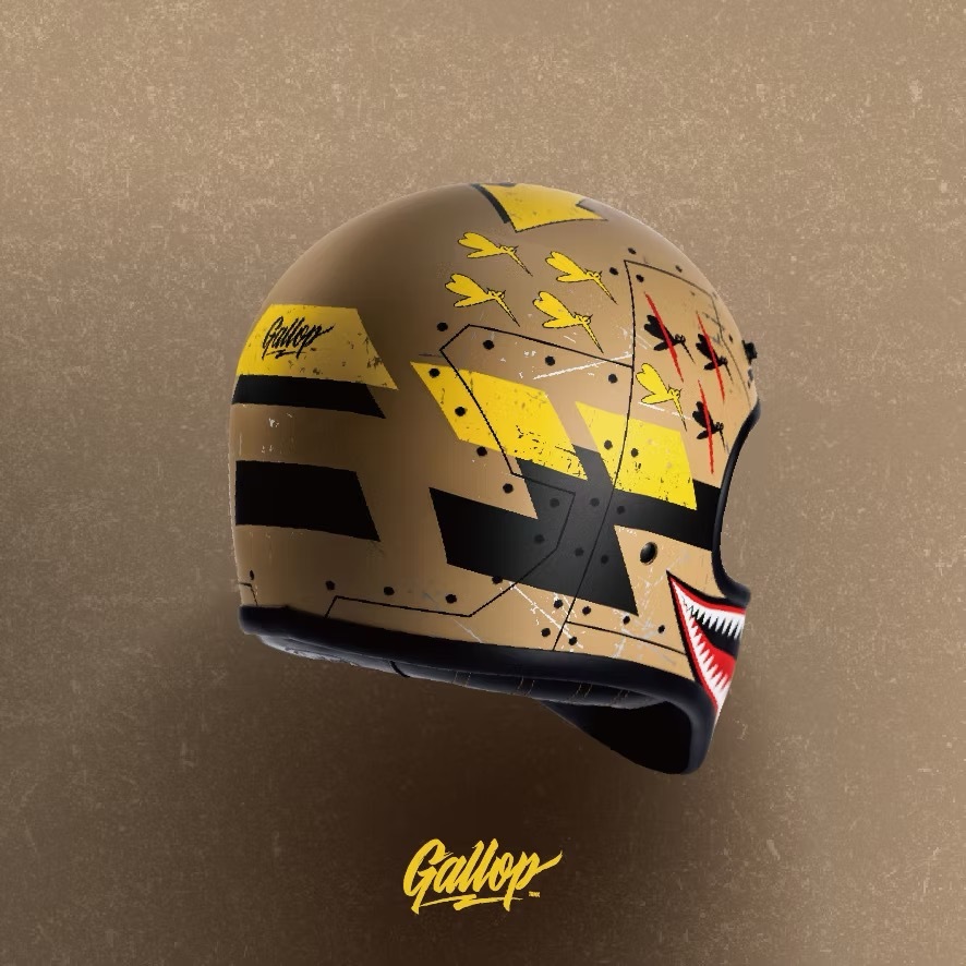 Gallop M1王牌 【消光沙色黃】山車帽