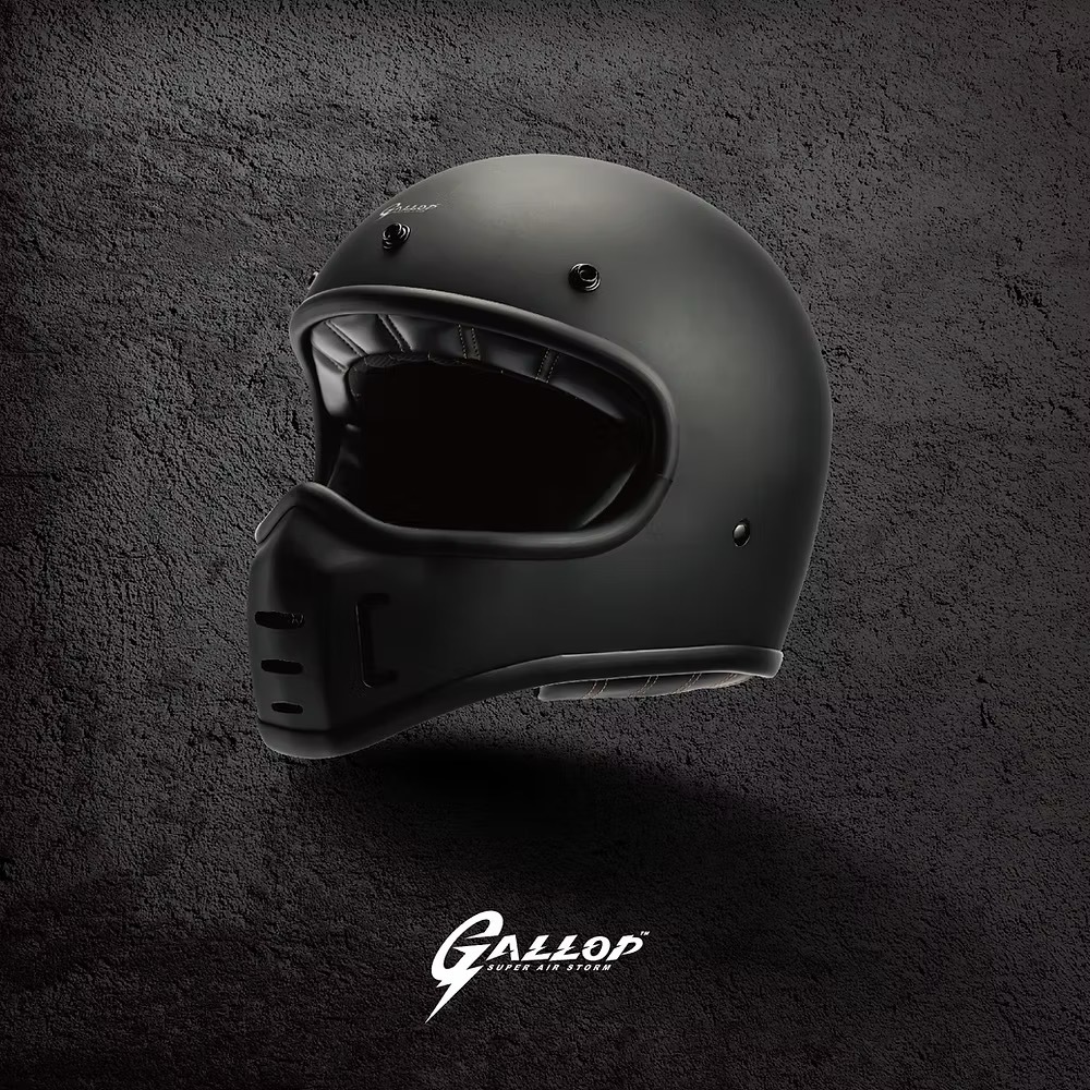 Gallop M1 素色【消光黑】山車帽