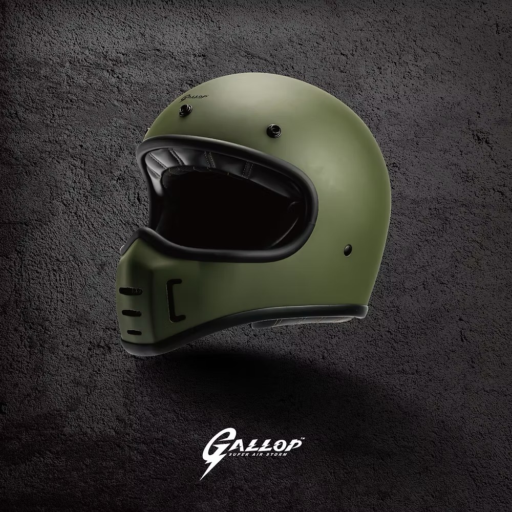 Gallop M1 素色【消光綠】山車帽