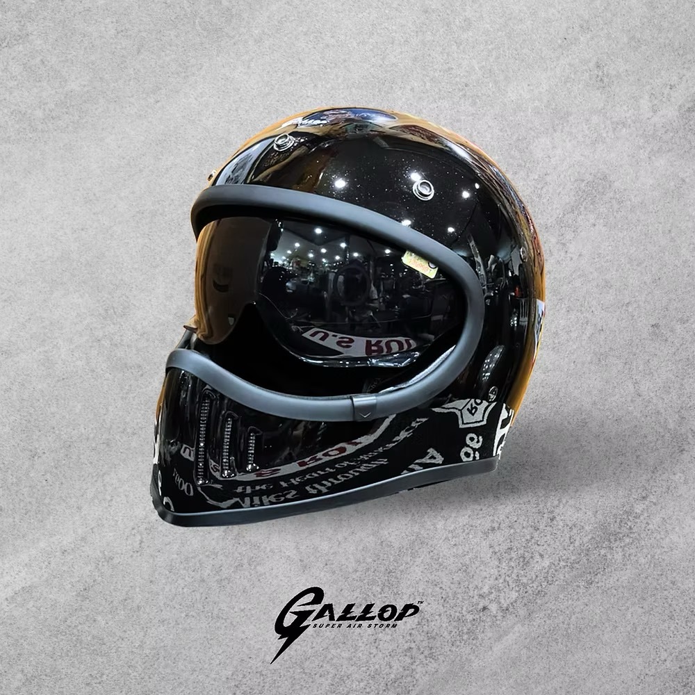 Gallop M2 素色【亮黑】山車帽