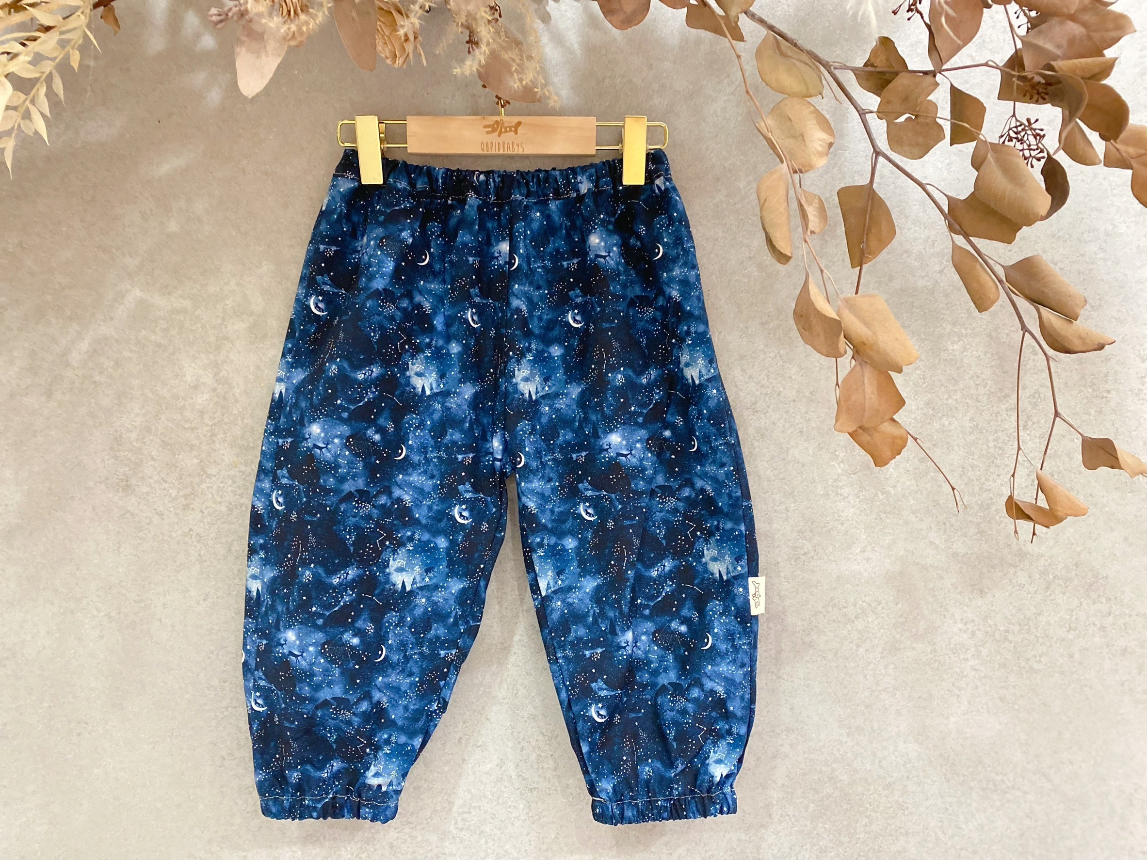 深藍靜謐星空 防蚊縮口褲（100）