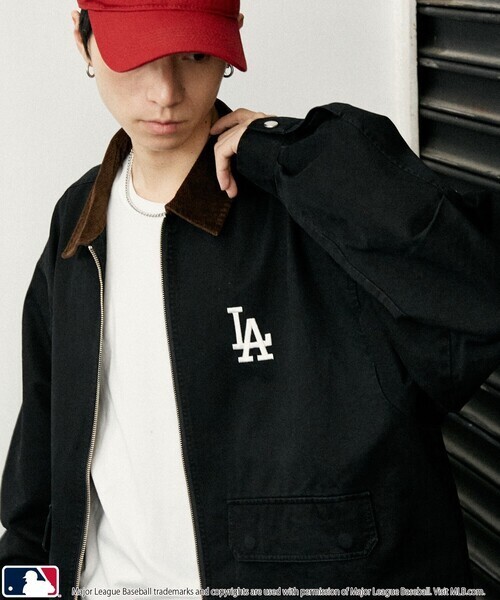 日本限定MLB PUBLUX 25AW 預購款 美式 異材質 拼接 工作夾克