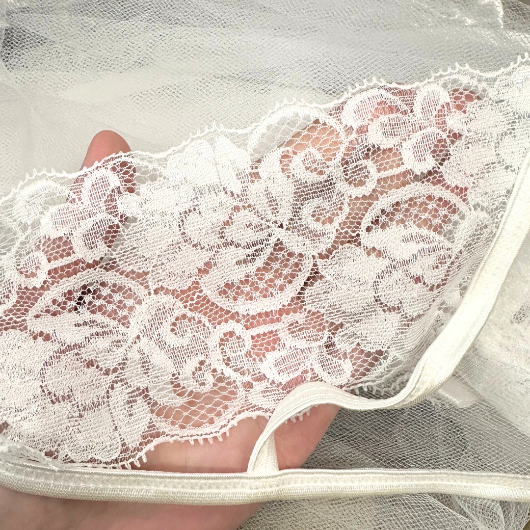 純情花嫁蕾絲透視婚紗套裝 (#40013)