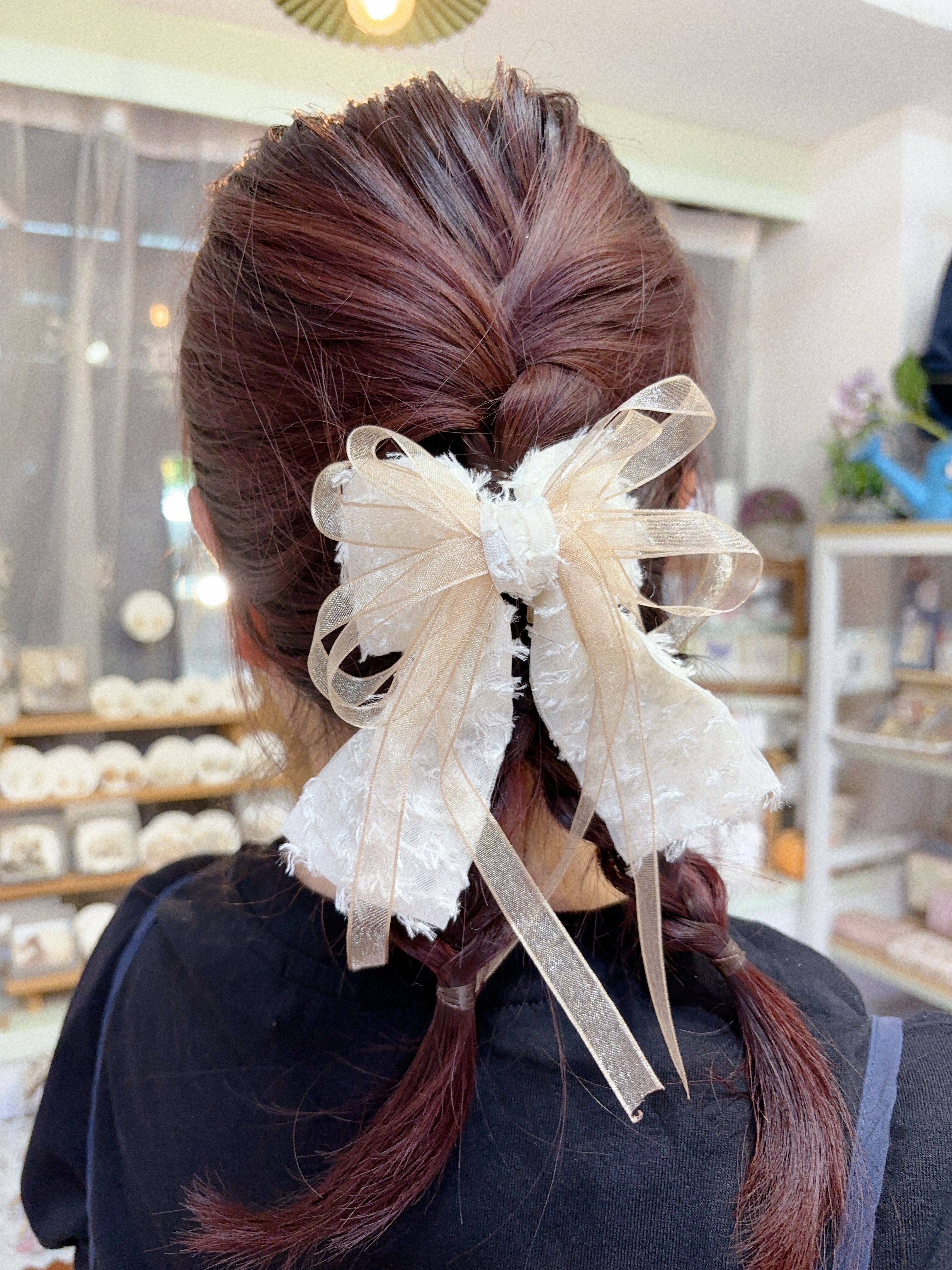 蕾絲蝴蝶結大抓夾