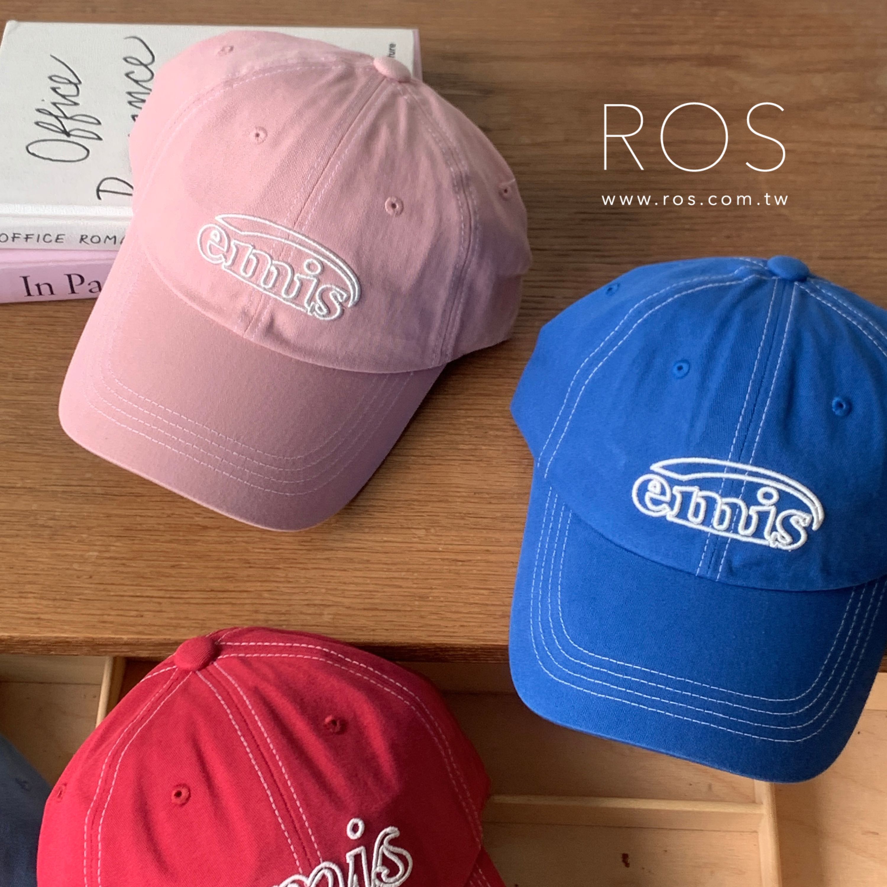 Emis 簍空刺繡Logo棒球帽 (4colors)