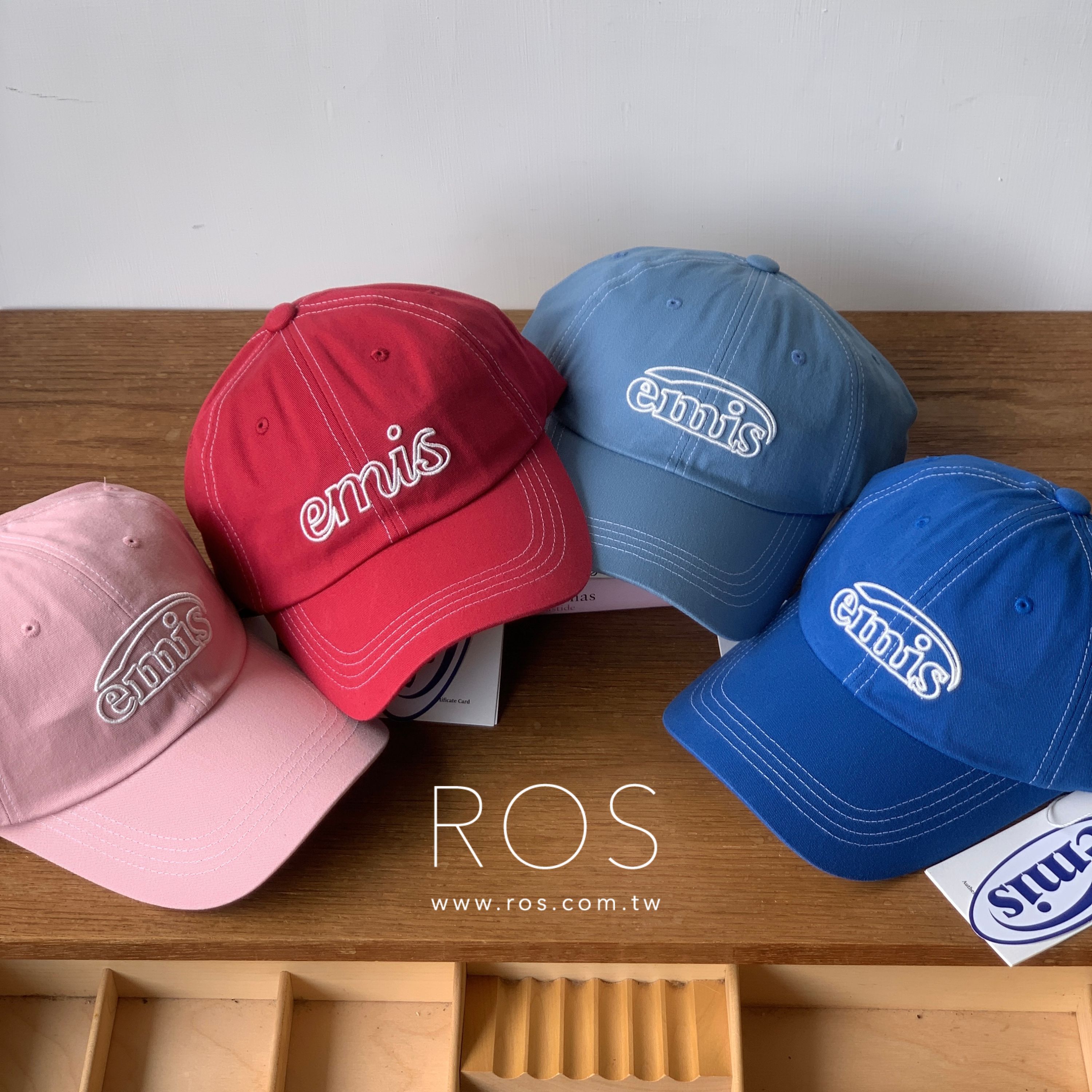 Emis 簍空刺繡Logo棒球帽 (4colors)