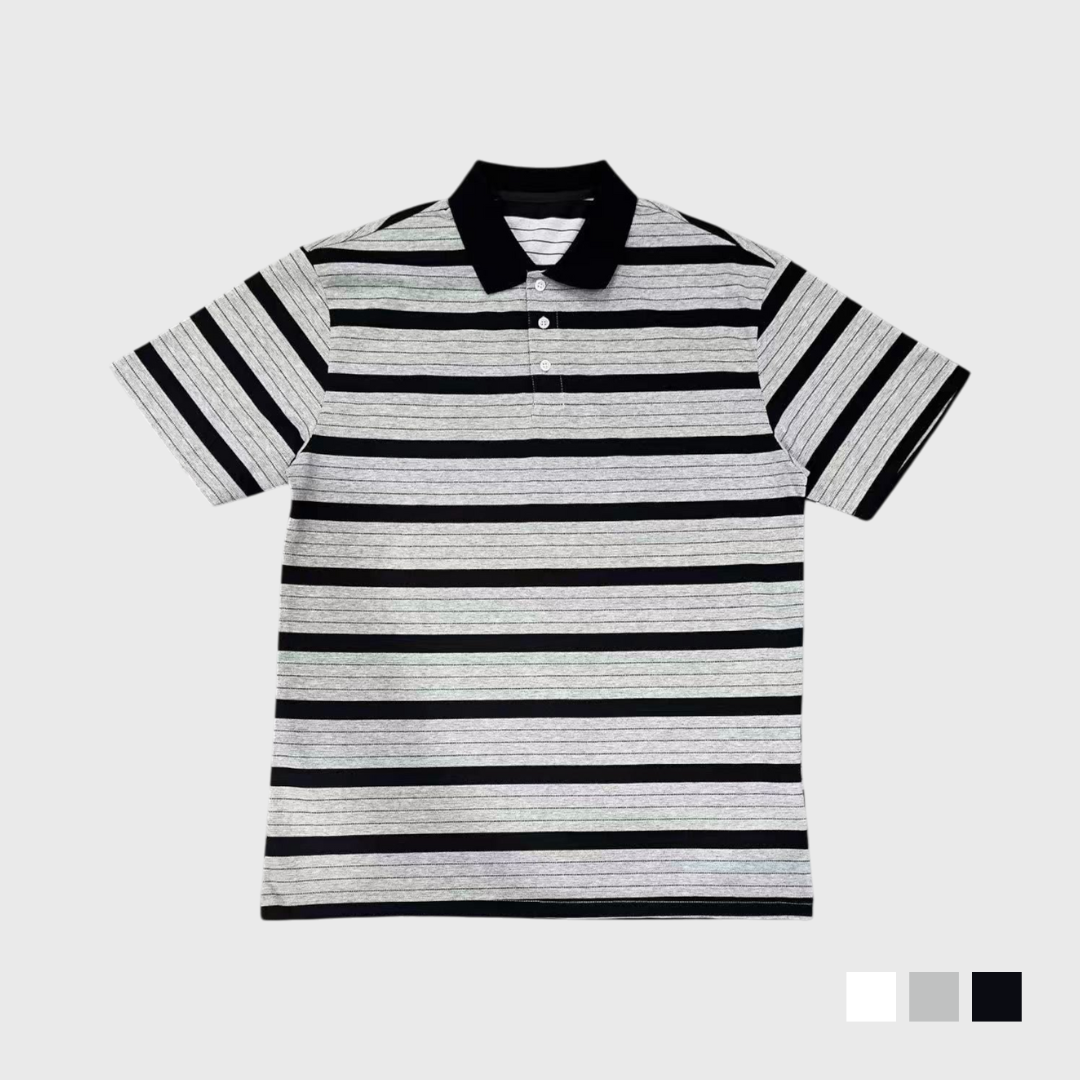 復古條紋POLO衫