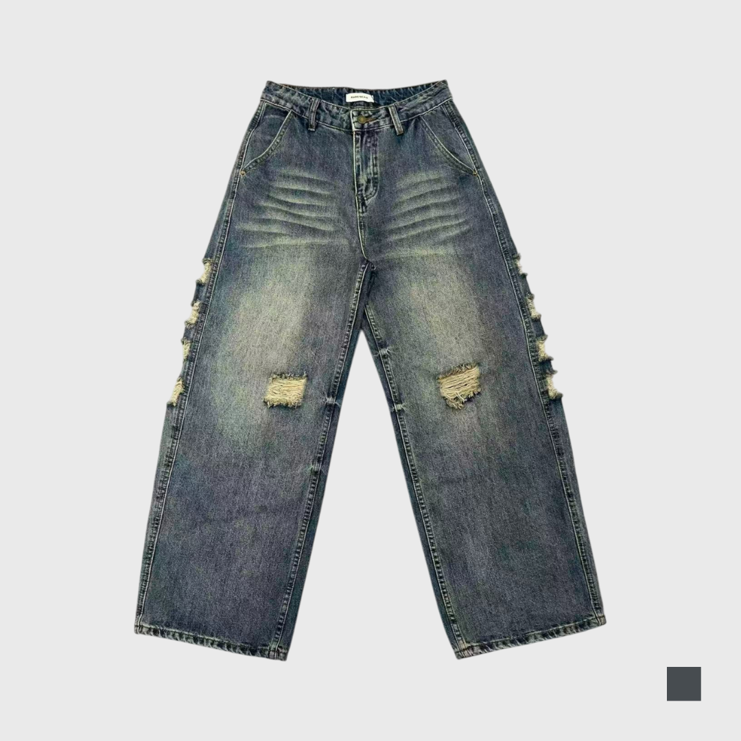 側毛邊破壞牛仔褲