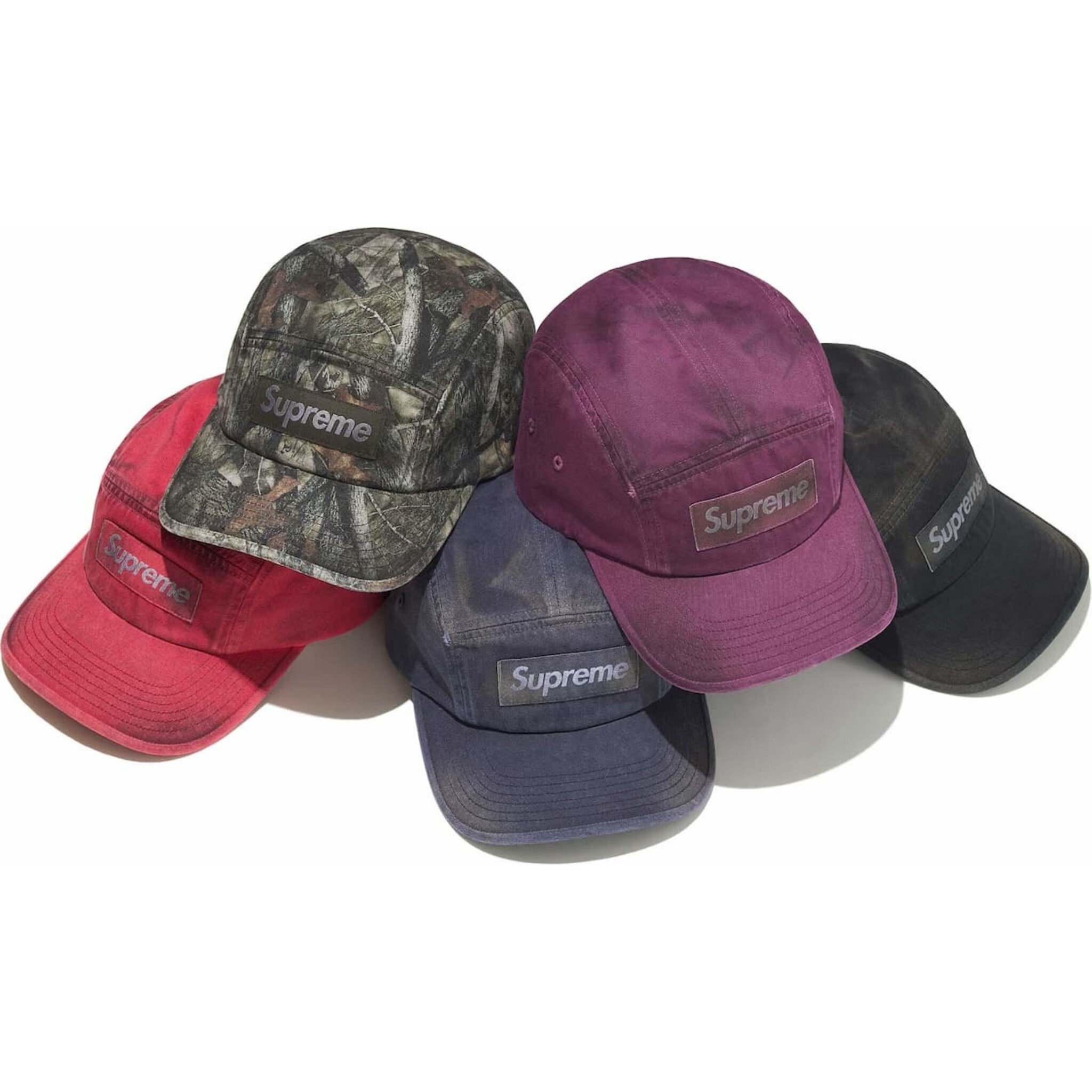 現貨┃Supreme 25FW Overdyed Camp Cap 仿舊 五分割帽 老帽