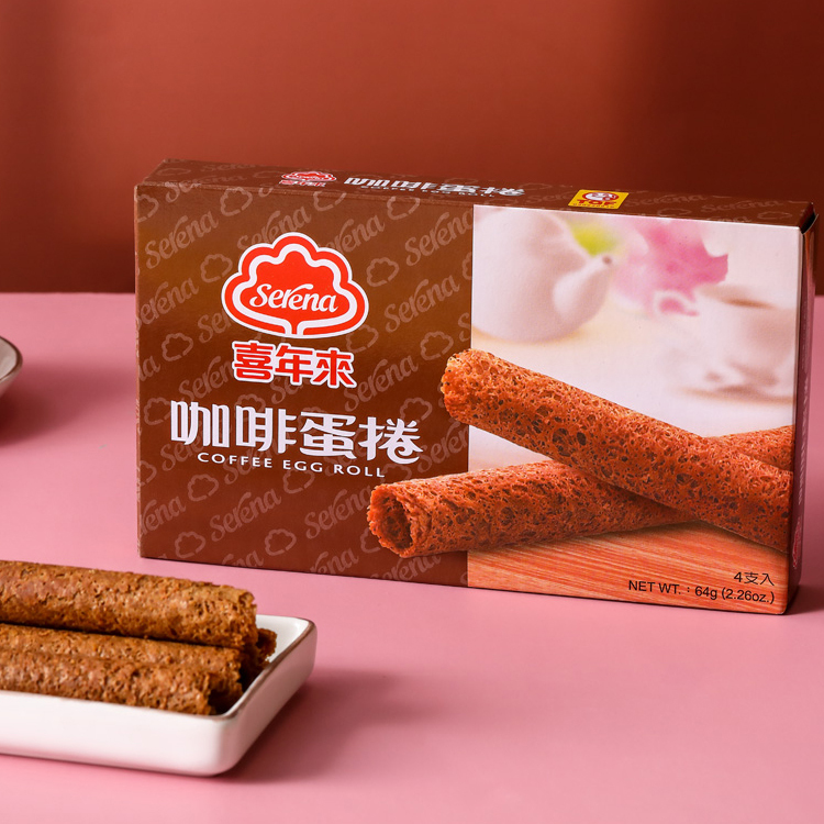 【喜年來】咖啡蛋捲 4入/盒