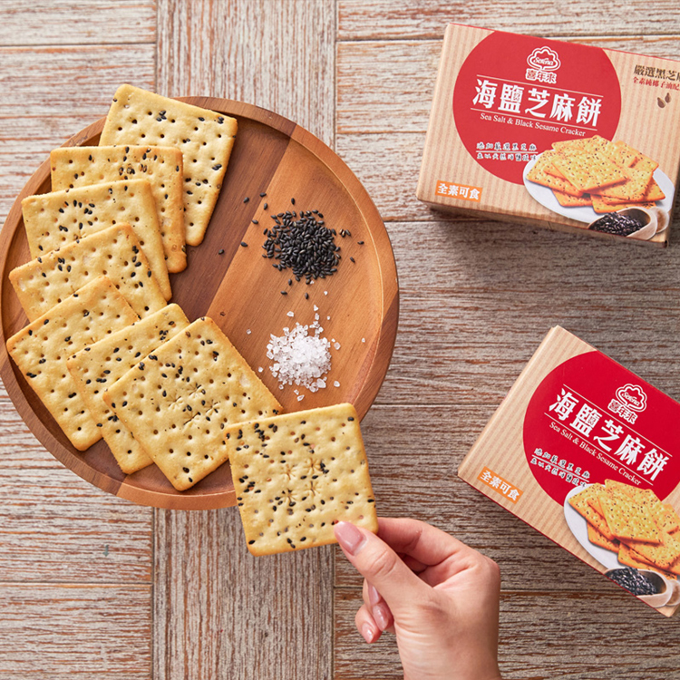 【喜年來】海鹽芝麻餅隨手包 72g/盒