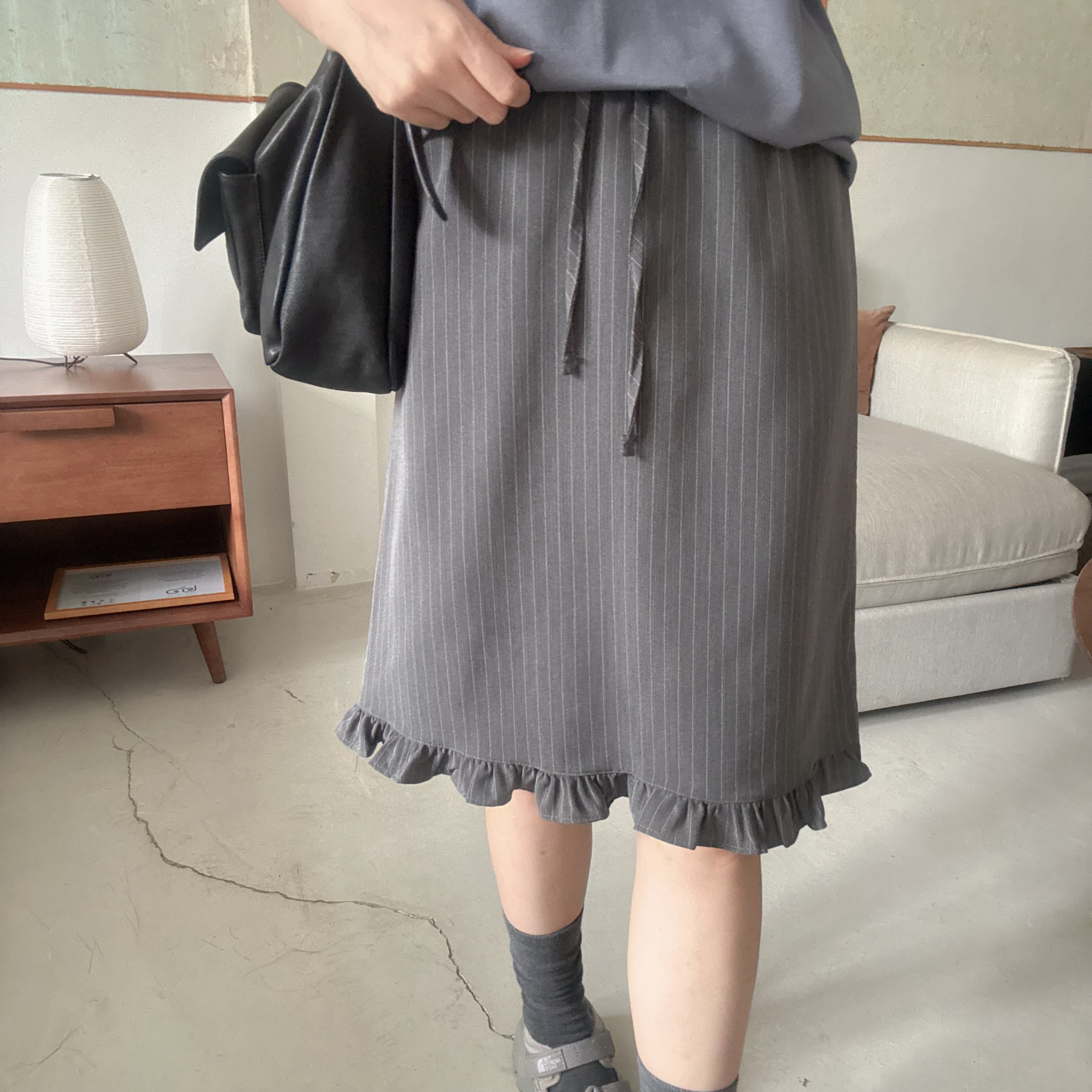 間條ruffles直身裙