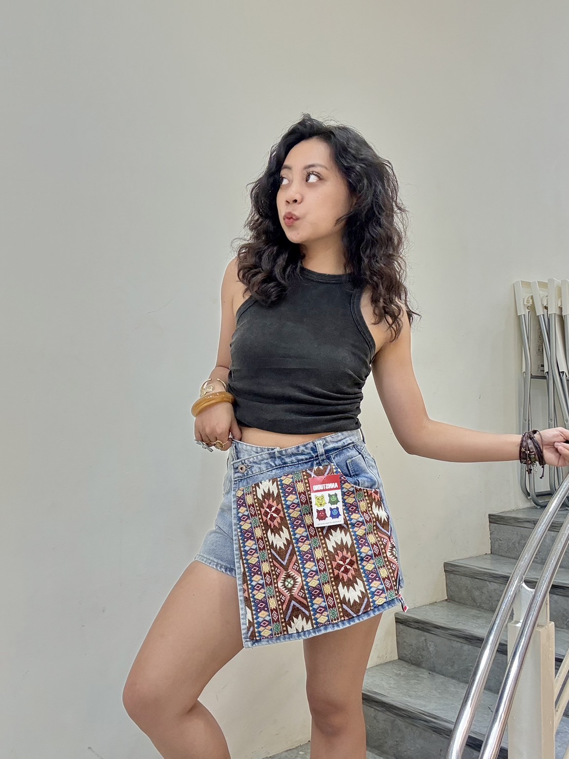 Annstudio / 手工訂製款 / 圖騰片褲 (全尺寸27-39腰)