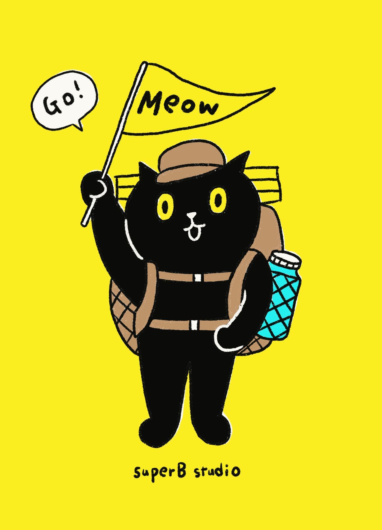 山小貓 出發 Let's go !   明信片｜superB studio