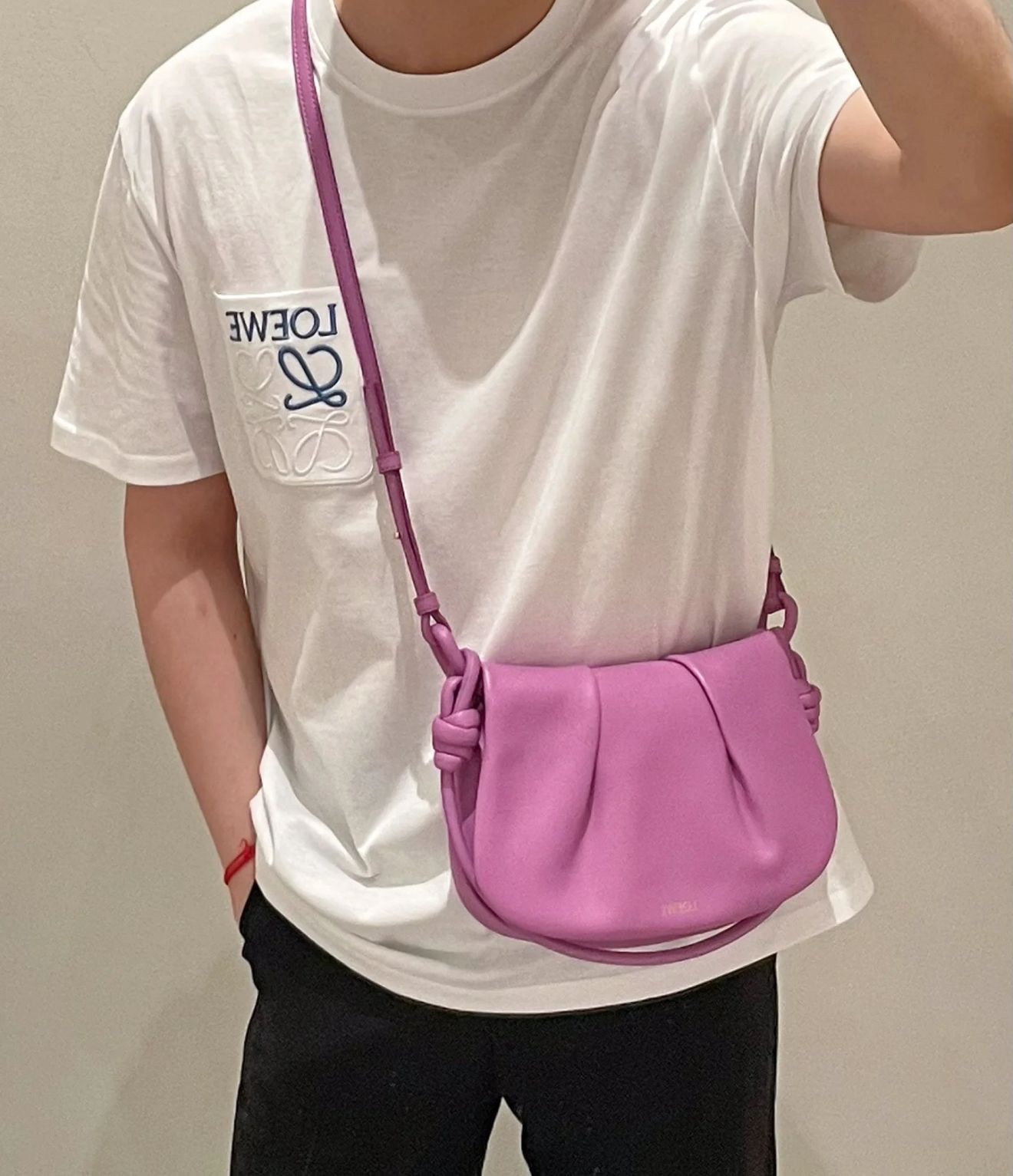 Loewe Paseo Satchel crossbody bag Rockrose pink