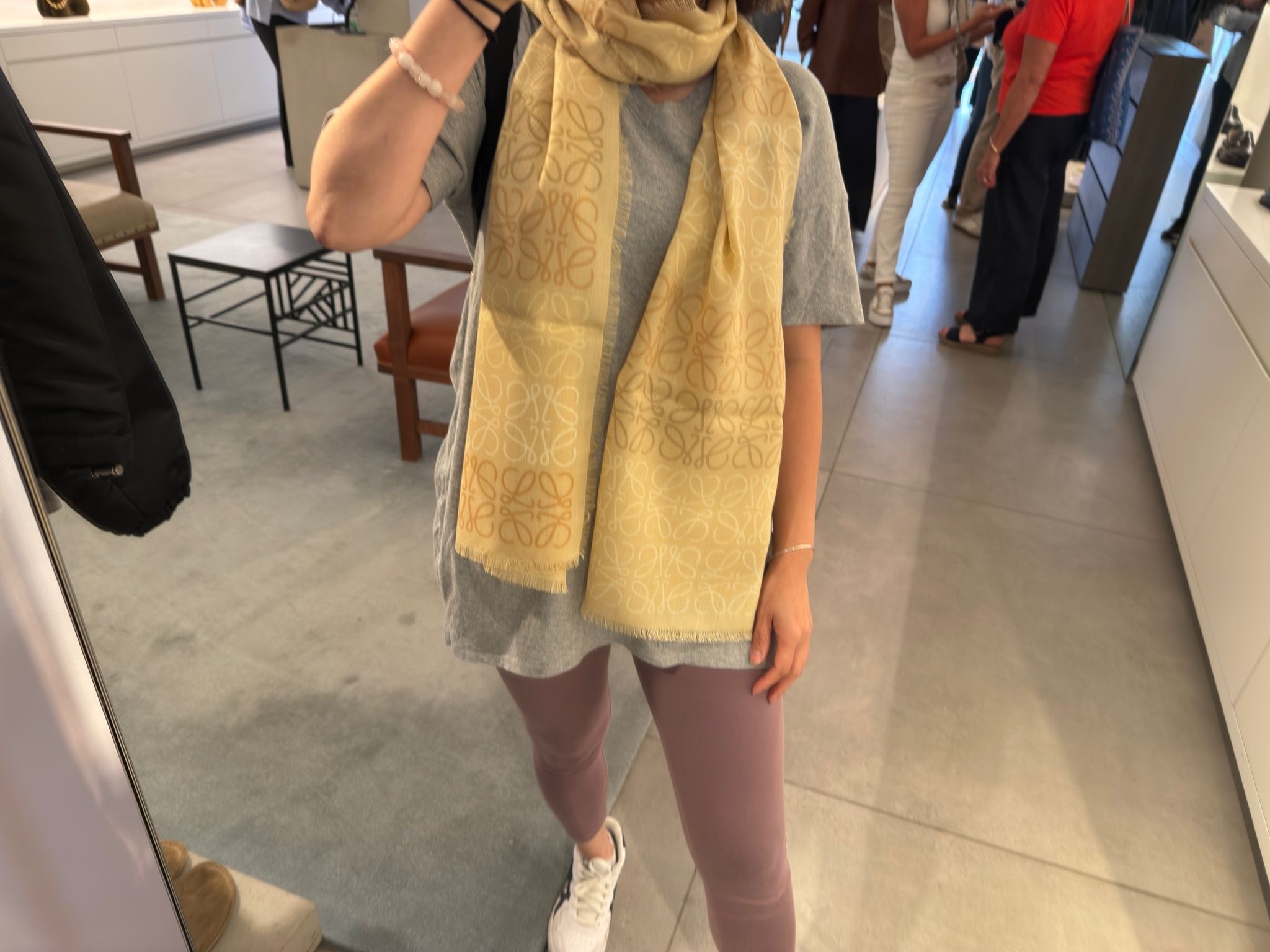 Loewe 45*200 Anagram Scarf yellow