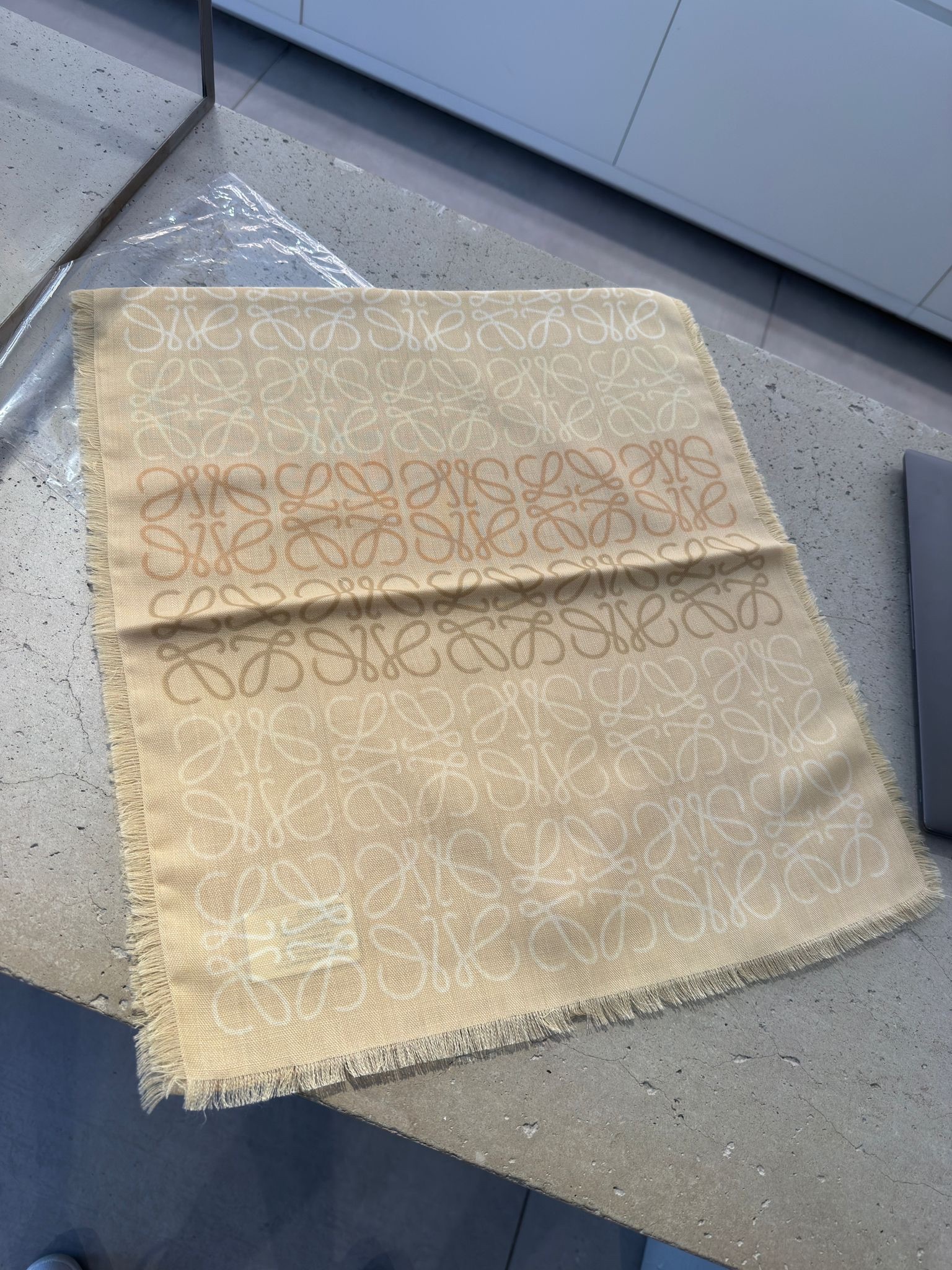 Loewe 45*200 Anagram Scarf yellow