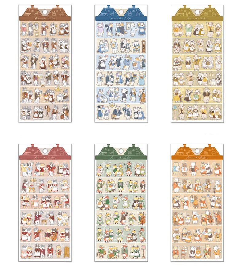 動物管家系 手帳貼紙 透明貼紙｜日本Mind Wave