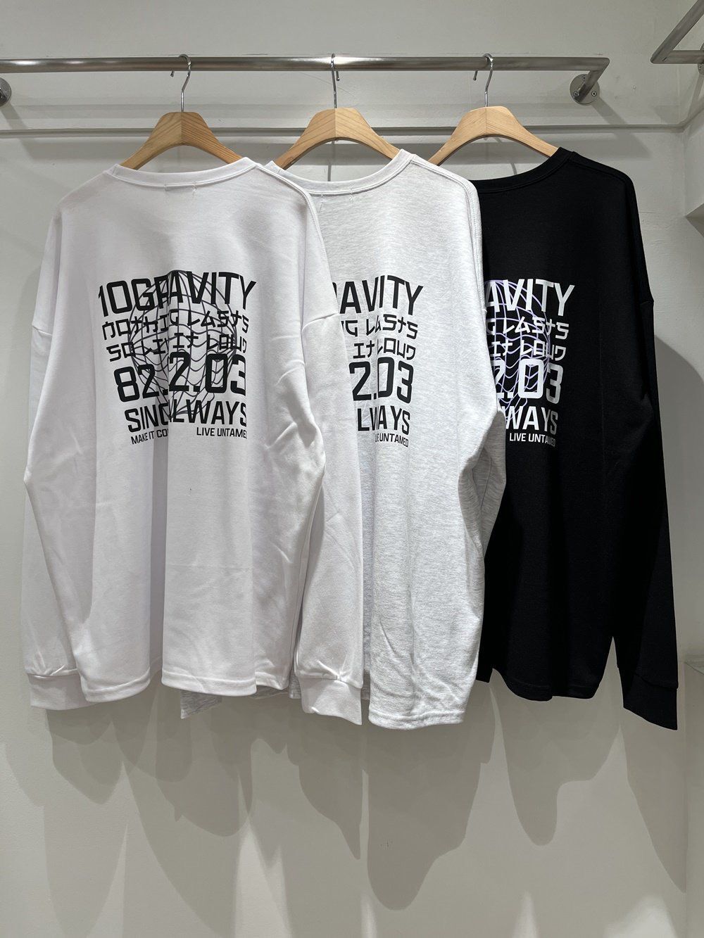 英文字圖案長袖衫 10.GVTY-0224T