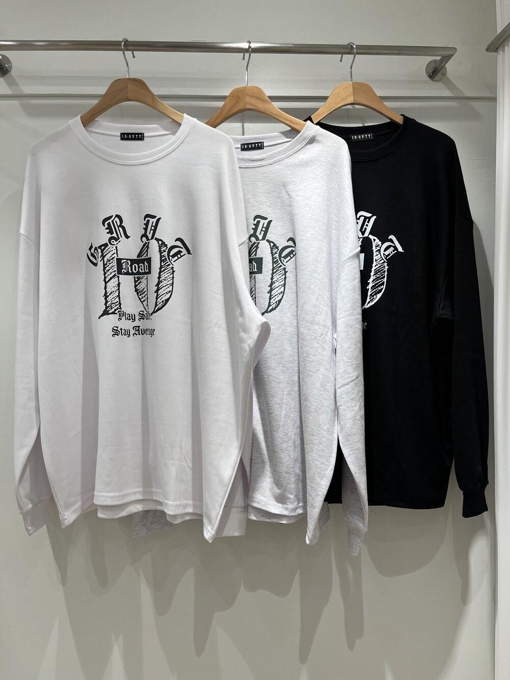 英文字長袖衫 10.GVTY-0228T