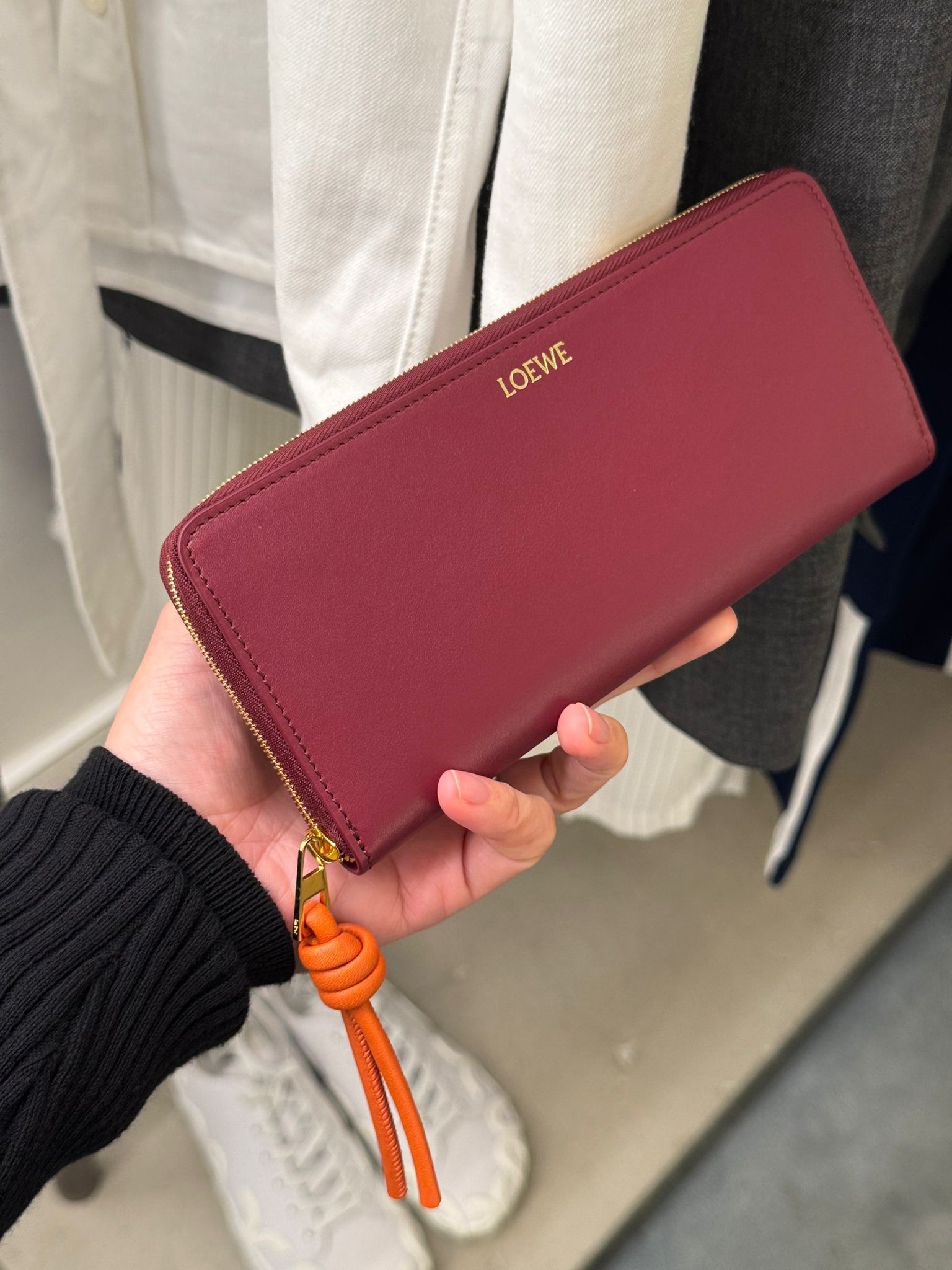 Loewe Knot Slim zip around wallet 2 colors