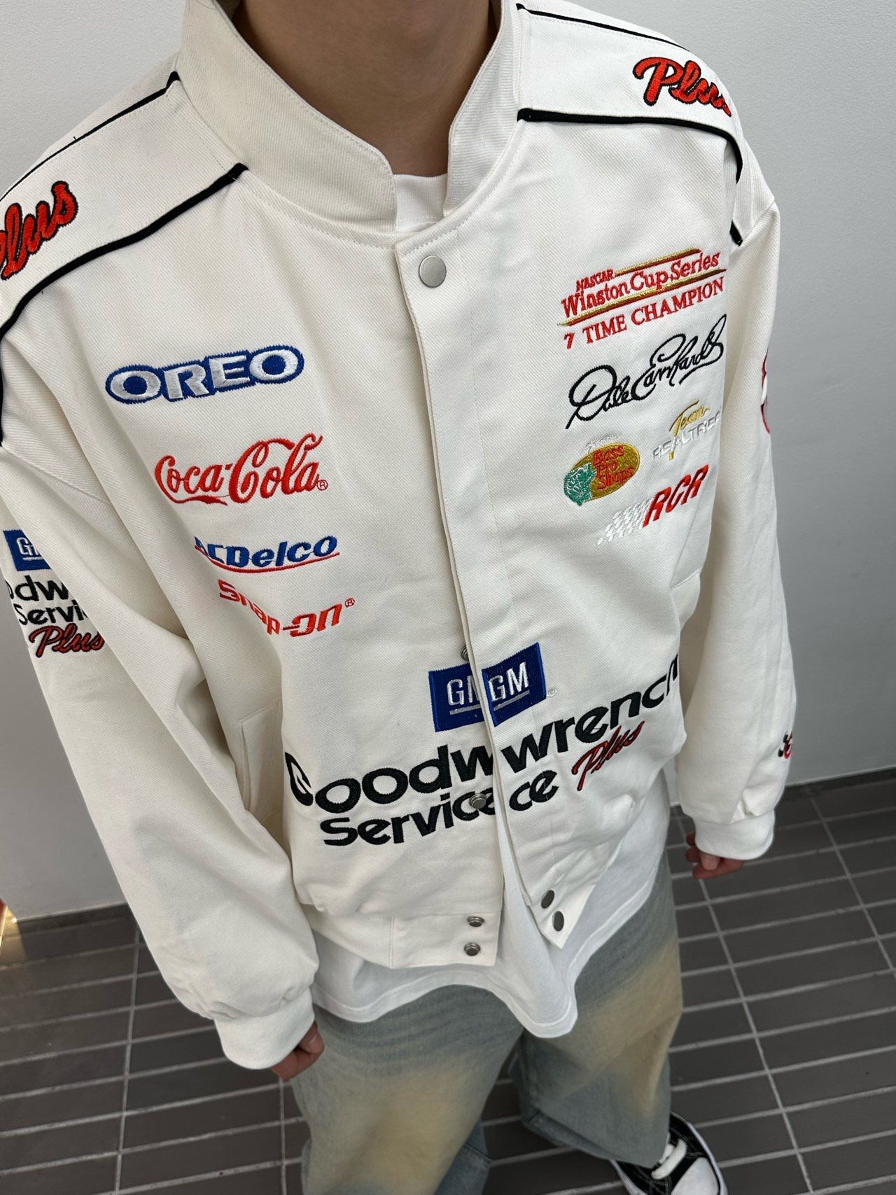 英文字拉鍊外套 WD-172JK