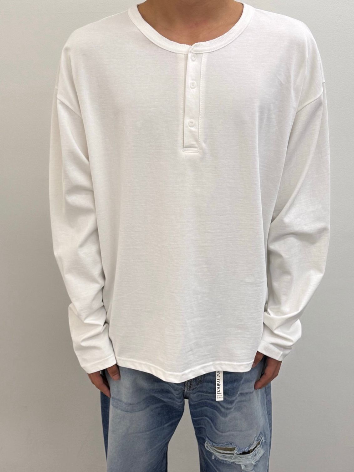 淨色半開胸長袖衫 WD-173T