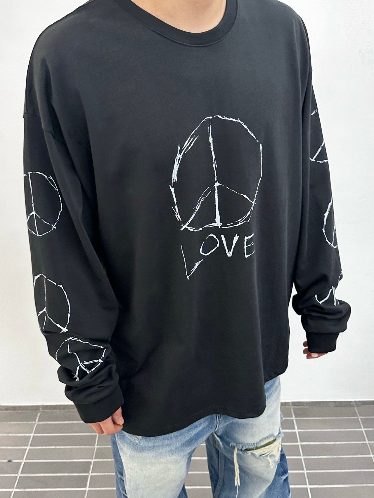 英文字圖案長袖衫 WD-176T