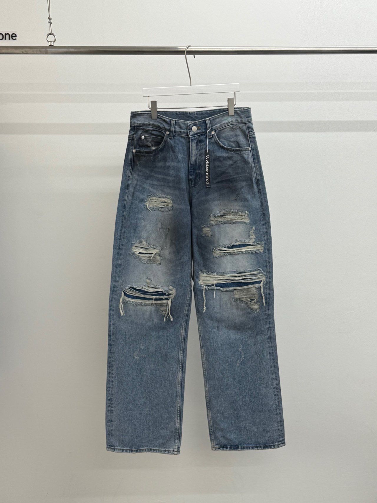 洗水破洞鬆身牛仔褲 WD-177P