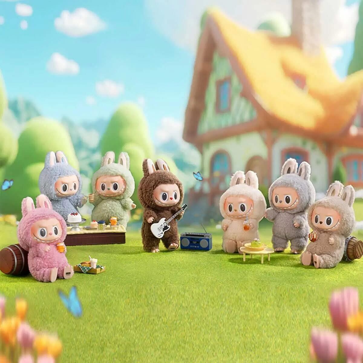 LABUBU 馬卡龍系列 搪膠絨毛掛件1.0 盲盒