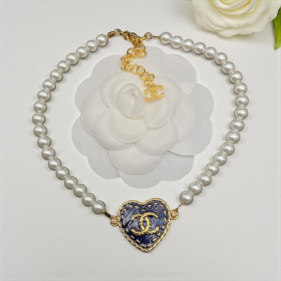 CHANEL 牛仔珍珠項鍊