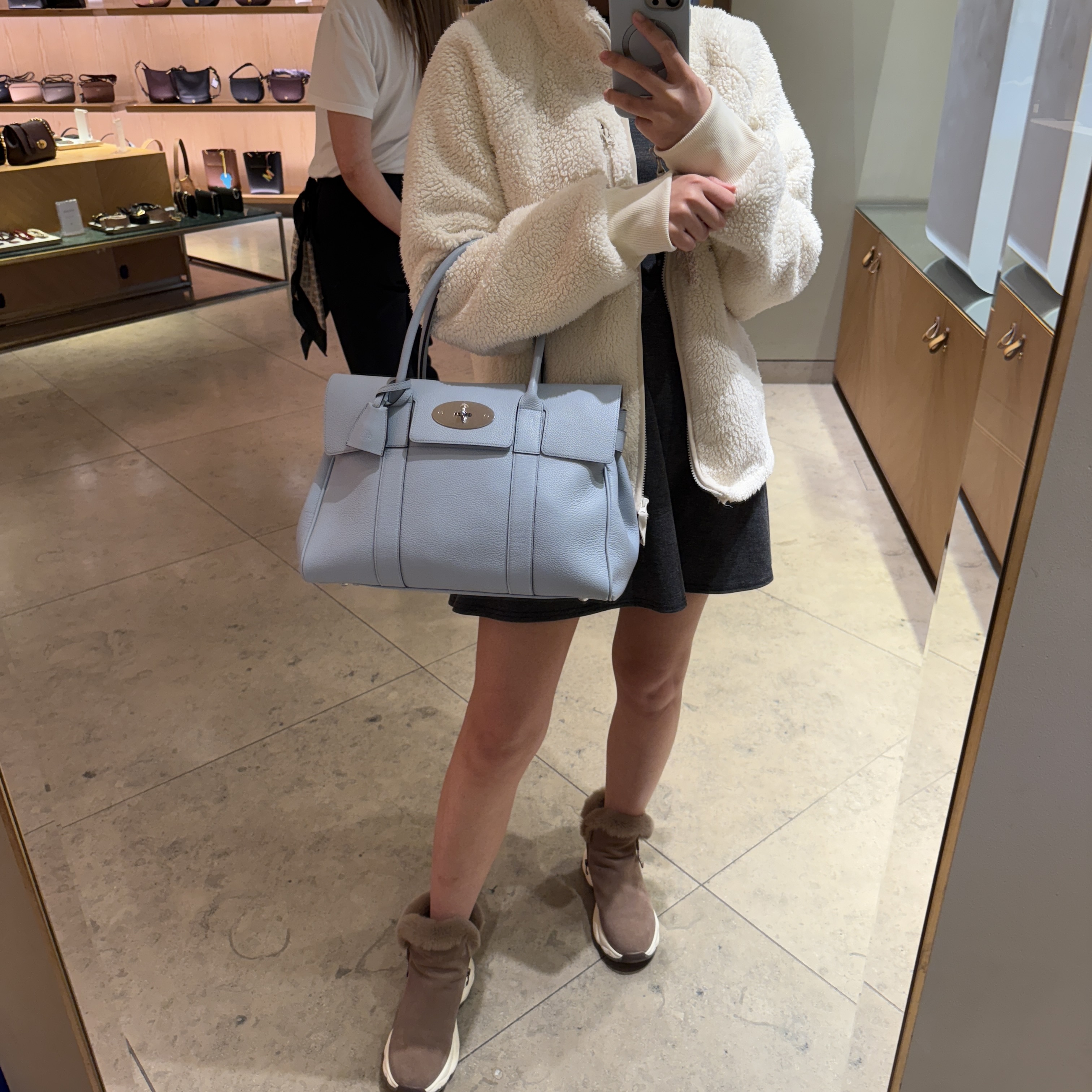 Mulberry Bayswater bag light blue