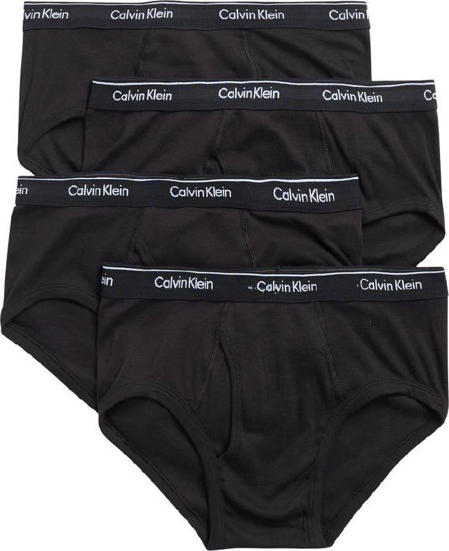 [USW] CALVIN KLEIN BLACK MEN'S COTTON 4 PACK CLASSIC FIT BRIEF, A34M393076-NP21720 (UZZ171)