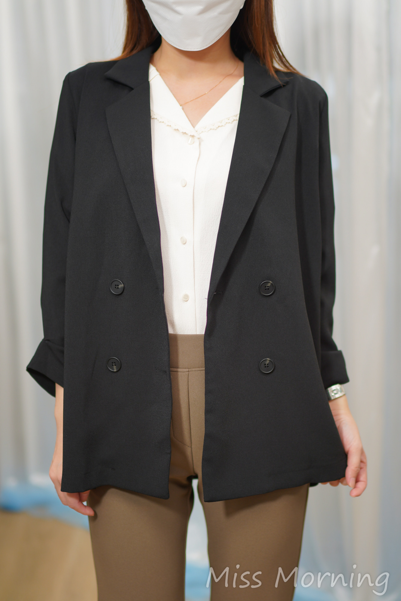 百搭中厚雪紡外套(14759)