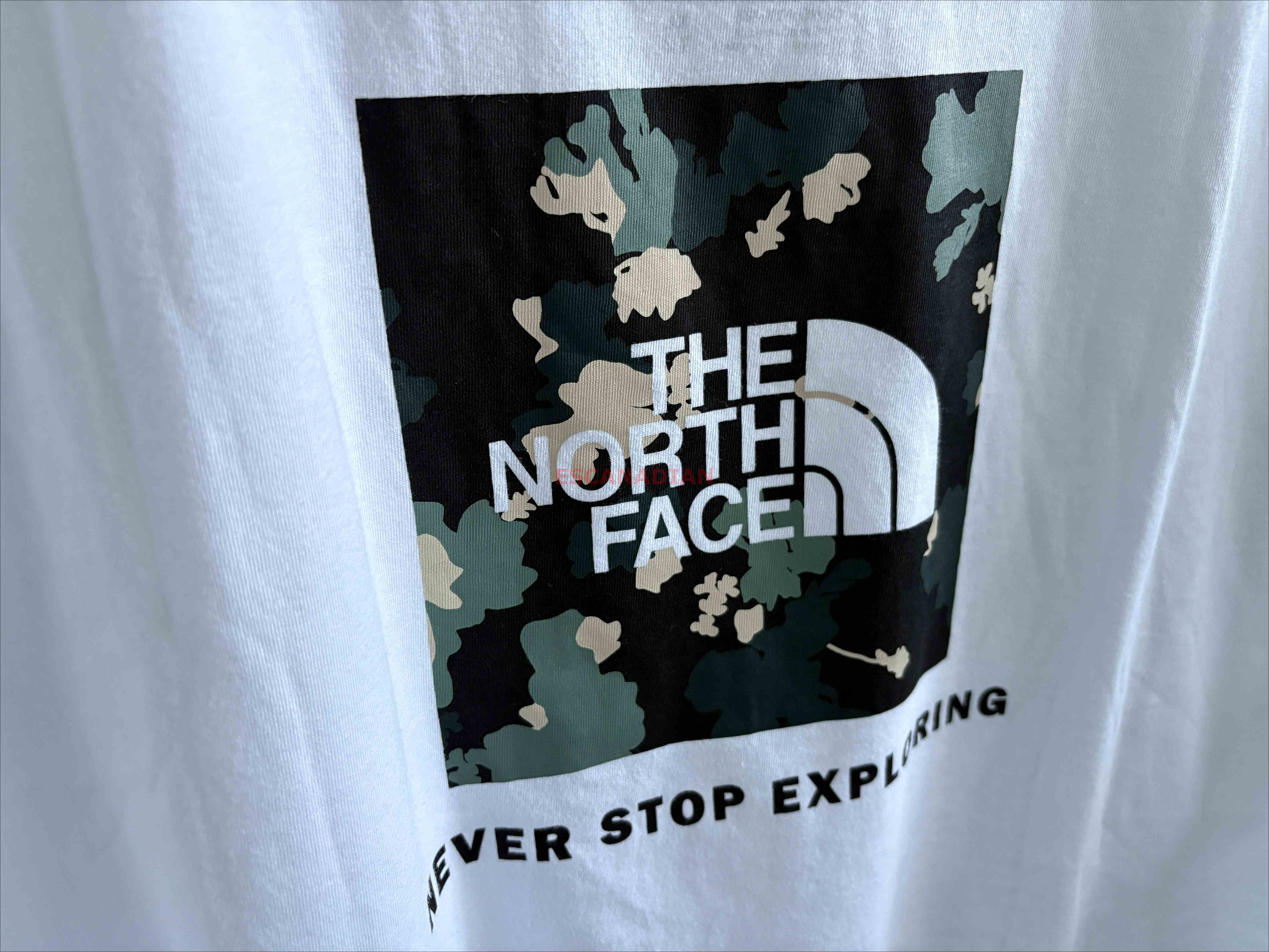 THE NORTH FACE 男大人 迷彩BOX 正反圖案 短TEE