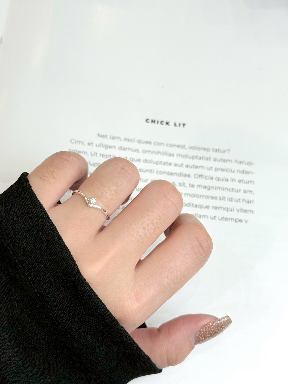 小V女神純銀戒指