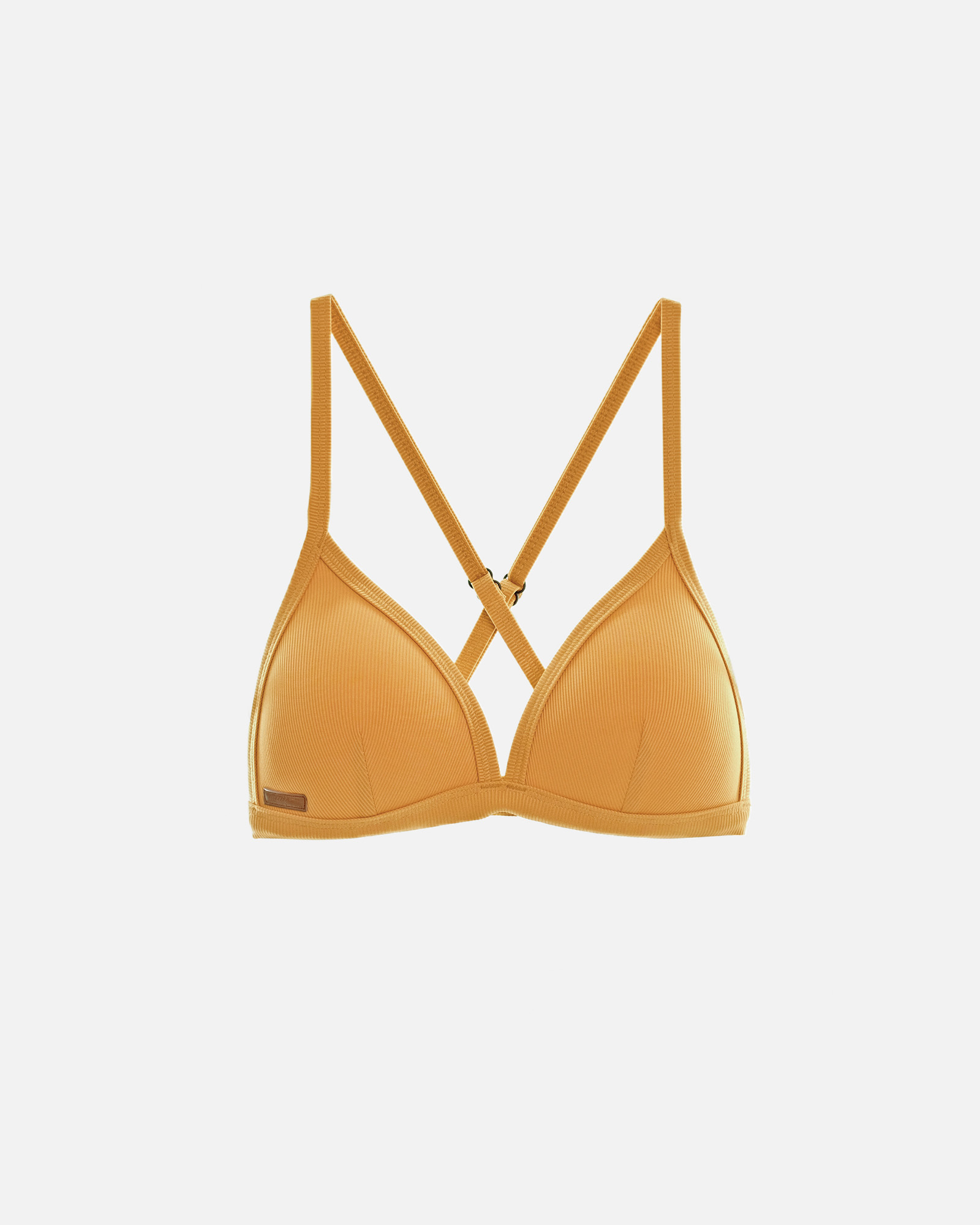 【羅紋琥珀黃】UPii 三角美胸可調式背勾上衣