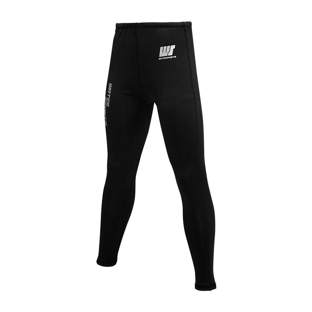 1mm 兒童短纖抓毛游泳保暖長褲 - 黑