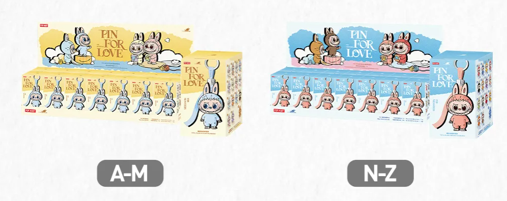 Labubu THE MONSTERS 心底密碼系列 - 搪膠毛絨‌掛件盲盒（A-Z）（原盒）4.0