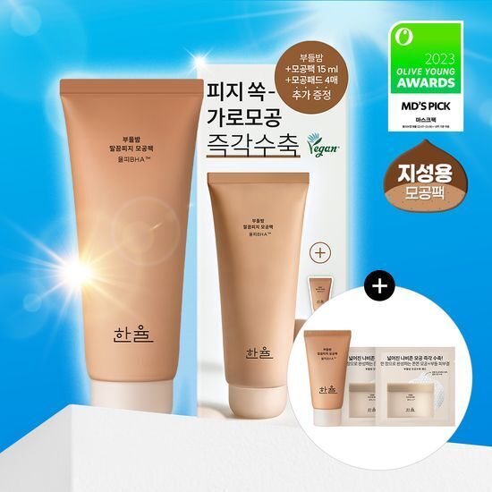 HANYUL Soft Chestnut Flawless Sebum Pore Clay Mask 100ml (+15ml +爽膚棉片4片)