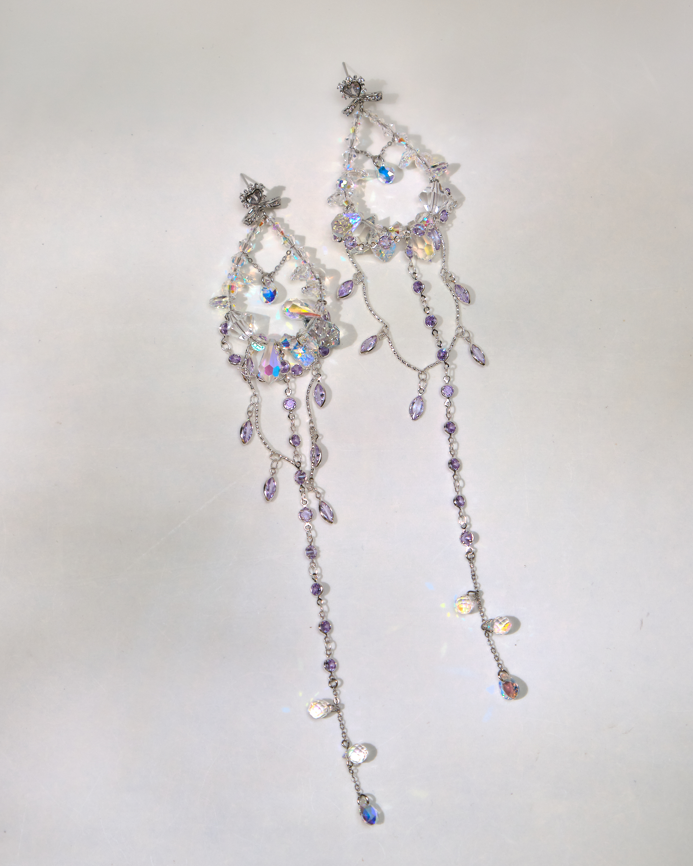 12666 Waterdrop Crystal Long S925 Earrings