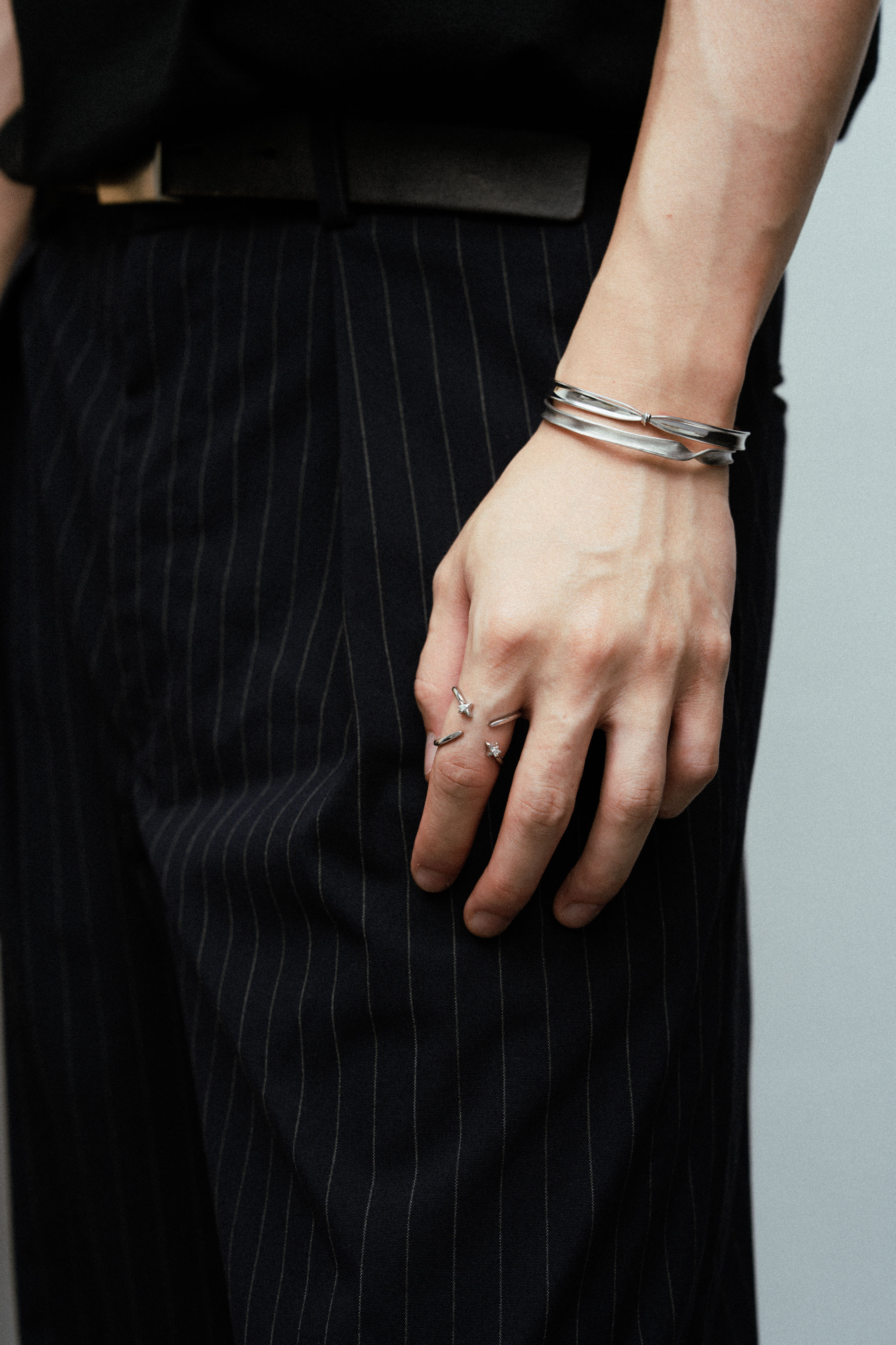 【BLUZ】弧光雙影戒指