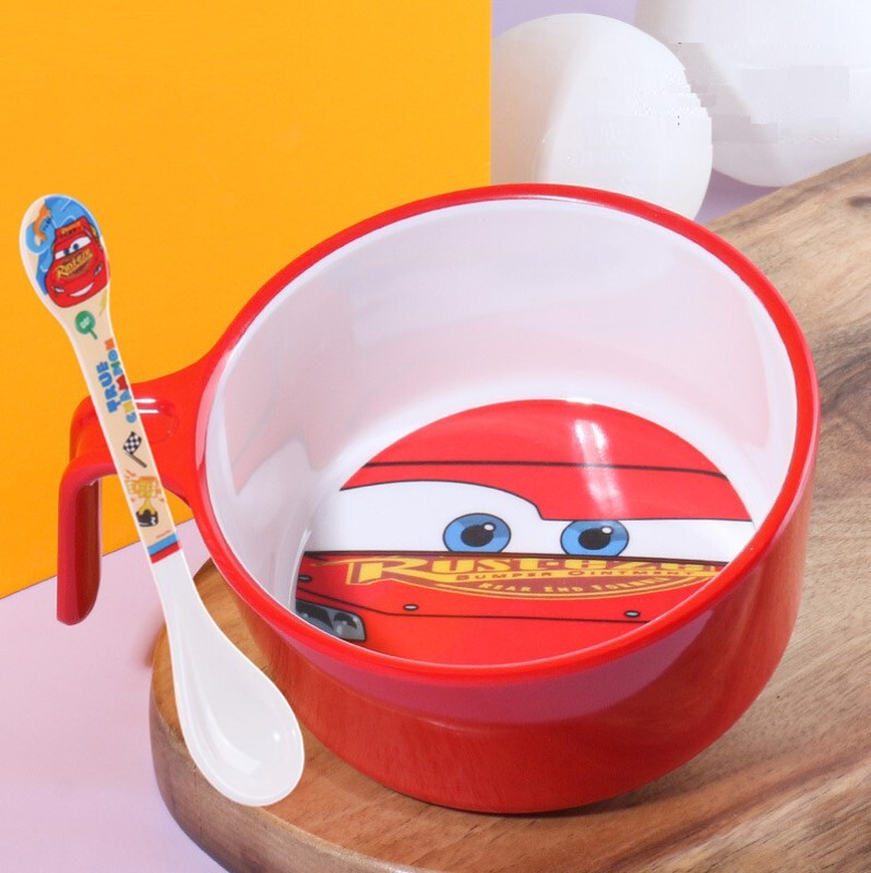 迪士尼反斗車王- 有耳湯碗 +湯匙 (科學瓷)