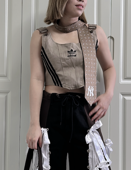 【現貨】泰國REMAKE大地色系配黑色間紋LOGO馬甲