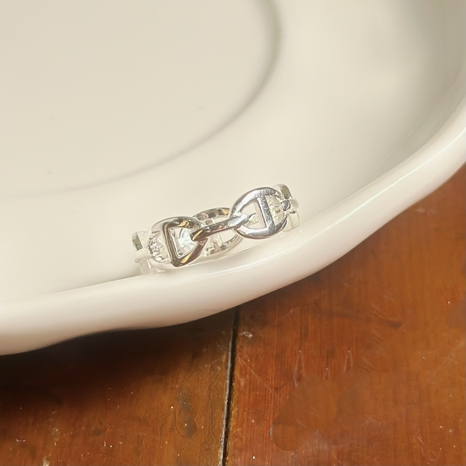 滿圈豬鼻純銀戒指