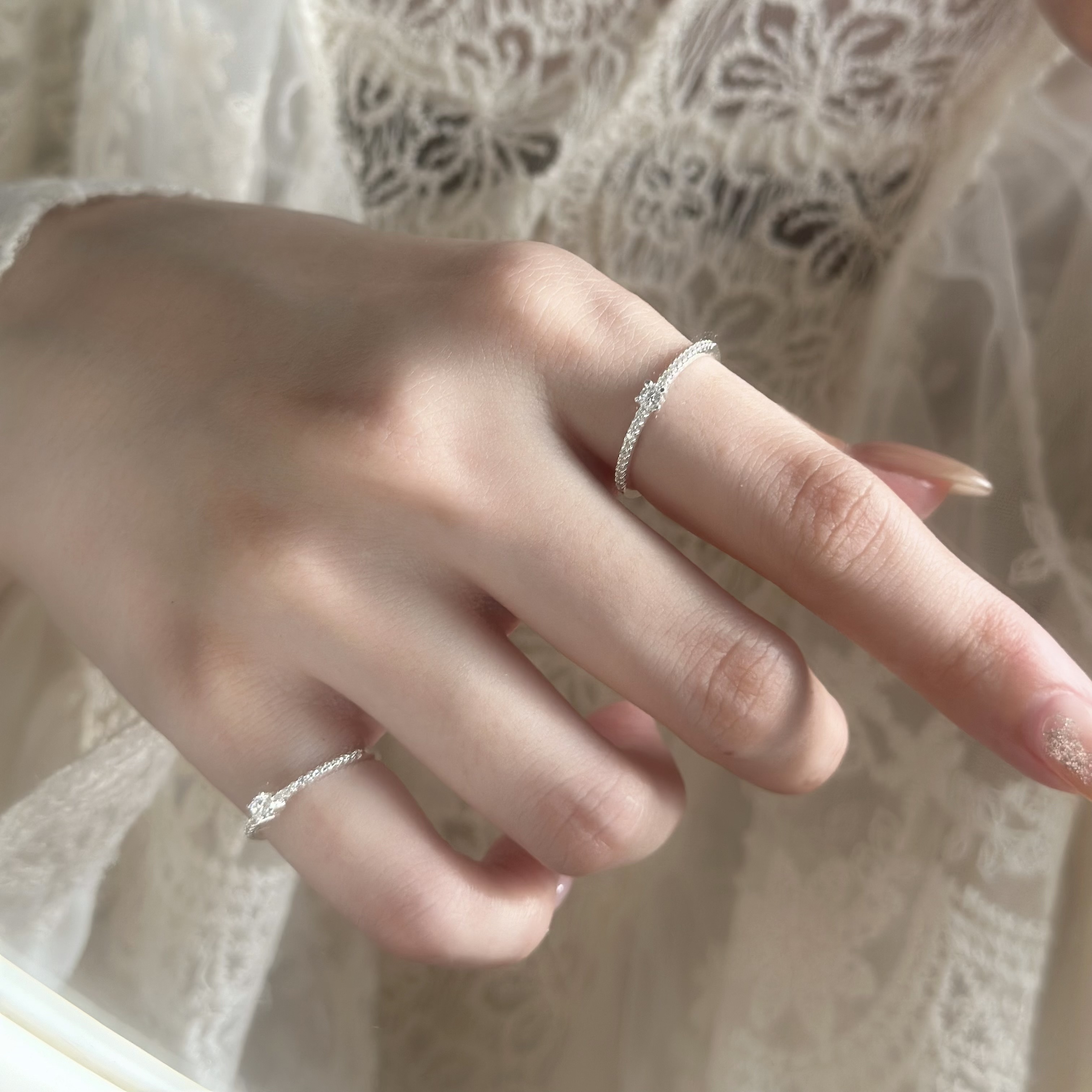 小主鑽純銀戒指